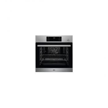 ARDEBO.de AEG BGH 35501 VA Einbau Backofen mit Flexirunners (BEB355020M + TR1LV), 60 cm breit, 71 L, Versenkknebel, Touchbedienung, Timer, Antifinger Edelstahl, Steam Bake,