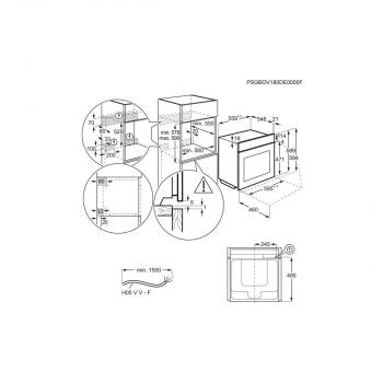 AEG BGH 33101 BA EEK: A Einbaubackofen mit Flexirunners (BEB331010M + TR1LV), 60 cm breit, 71L, SurroundCook, Kühlgebläse, Edelstahl mit Antifingerprint