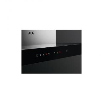 AEG DBE5960HB EEK: A Wandhaube, 90 cm breit, 720 m³/h, TouchControl, 3 Leistungsstufen + 1 Intensivstufe, Hob²Hood, LED-Beleuchtung, Edelstahl