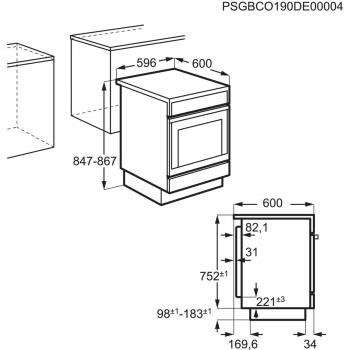 AEG CCB6445BBM Standherd, 73 L, 60 cm breit, Geschirrwagen, ausziehbare Teleskopschienen, Versenkknebel, Dörren-Funktion, edelstahl (940002916)