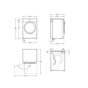 AEG TR9W75680 8kg A+++ Wärmepumpentrockner, 60 cm breit, 3DScan Technology, MixDry, SensiDry, Wifi Vernetzung, weiß