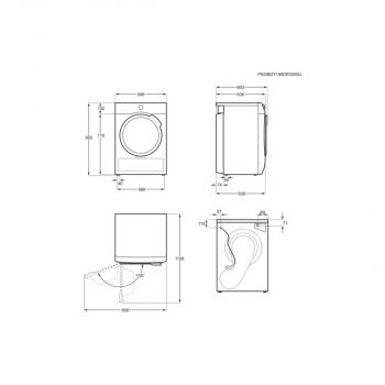 AEG TR8T70688 A+++ 8kg Wärmepumpentrockner, 60 cm breit, Auffrisch-Funktion, Restzeitanzeige, Reversierautomatik, Unterschiebbar, Mengenautomatik, SensiDry, weiß