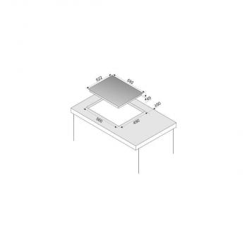 Amica KMI 776 660 C Autarkes Induktionskochfeld, 60 cm breit, Pausefunktion, Kindersicherung, Rahmenlos, 2 Bridge-Zonen, schwarz