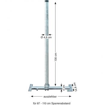 Astro SDH 130 XL Dachsparrenhalt, Mastlänge 130mm (370134)