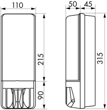 B.E.B. AL1 130 Allzweckleuchte mit 130°-Bewegungsmelder, 60W, E27, weiß (91400)