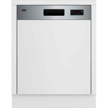 ARDEBO.de Beko BDSN15430X Teilintegrierter Geschirrspüler, 60 cm breit, 14 Maßgedecke, 5 Programme, WaterSafe+, SelFit, Edelstahl Fingerprint Free