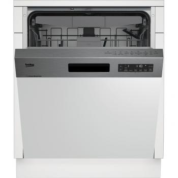 Beko DSN28640 Teilintegrierter Geschirrspüler, 60 cm breit, 16 Maßgedecke, DeepWash, Edelstahl