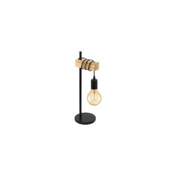 ARDEBO.de Eglo TOWNSHEND Tischlampe, 10W, E27, schwarz (32918)