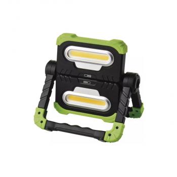 ARDEBO.de EMOS 1450000320 Aufladbarer COB LED-Strahler P4536, 2000 lm, 8000 mAh, schwarz/grün