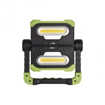 EMOS 1450000320 Aufladbarer COB LED-Strahler P4536, 2000 lm, 8000 mAh, schwarz/grün