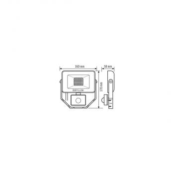 Esylux EL10810923 LED Strahler AFL BASIC LED 10W, 1000lm, 4000K, IP65, weiß