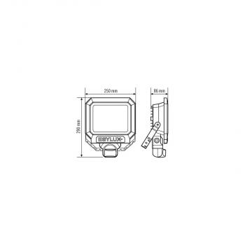 Esylux EL10810275 LED Strahler AFL SUN 50W 5K, 5630lm, 5000K, IP65, weiß