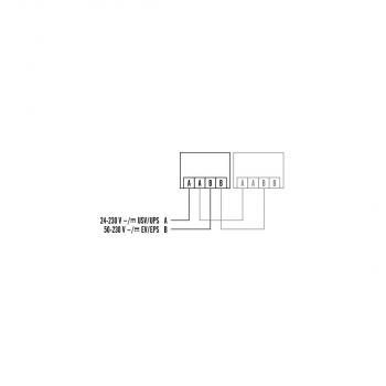 Esylux SLX Rettungszeichenleuchte, IP54, 328x108x206mm, LED Display, 24m Erkennungsweite, 230 V, weiß (EN10077012)