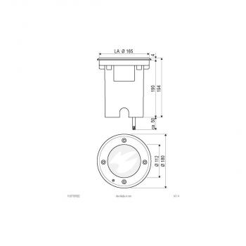 EVN LED Bodeneinbau - rund - EDS / Alu IP67 - 110-240V, 15W, 1012lm, 3000K, edelstahl (PC67101502)