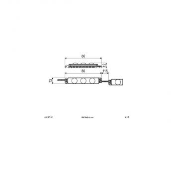 EVN LED-Modul IP66 - 12V/DC- 3LED 10er-Kette - LED"s mit optischer Linse, 1W, 95lm, 6500K (LCL30110)