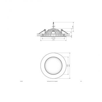 EVN LED Deckeneinbauleuchte Rund - IP20 - 350mA, 14W, 773lm, 3000K, weiß (DL15002)