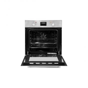 Exquisit EBE 657-2 U Einbaubackofen, 60 cm breit, 59 Liter, Grill, Umluft, Timer, inox