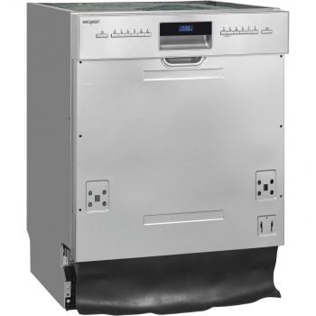 Exquisit EGSP9614-EB-030B Teilintegrierter Geschirrspüler, 60 cm breit, 14 Maßgedecke, Auto Door Open, ECO, Aquastopp, inox