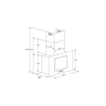 Exquisit KFD 60-9 Duo Inox Kopffrei-Dunstabzugshaube, 60 cm breit, Abluft/Umluft, Touch control, edelstahl