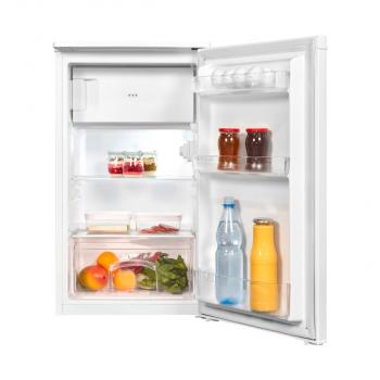 Exquisit KS117-3-040D Standkühlschrank, 48 cm breit, 81 L, LED-Beleuchtung, weiß