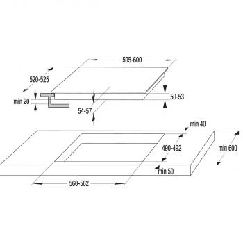 Gorenje BCS6737E06X+ECD643BX  Einbau-Herset mit Glaskeramikkochfeld (BCS6737E06X+ECD643BX), 60cm breit, Heißluft mit Dampf, Pizza Funktion, Edelstahl/Schwarz