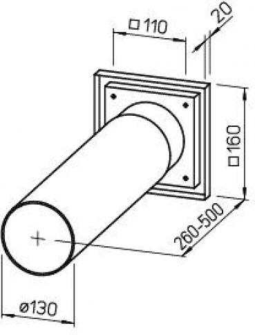 Helios WES 120 Wandeinbausatz (486)