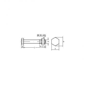 Joseph Dresselhaus 0009001558100 Sechskantschraube, mit Schaft, verzinkt, M8x100mm