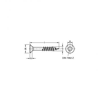 Joseph Dresselhaus 1132021515100 JD-79 Spanplattenschrauben, Senkkopf Z, verzinkt, 5x100mm