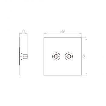 Kaiser 9079-55 Doppel Alu-Butyl Dichtungsmanschette, 15-22mm (VPE = 10 Stk.)