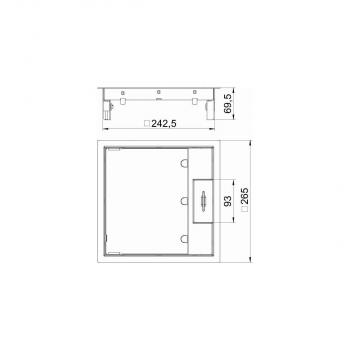 OBO Bettermann GES9M-2 10U Geräteeinsatz für Unimontage, 266x266x69mm (7405371)