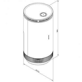 Viessmann Vitopure 350 Mobiler Luftreiniger für 50 m² Wohnräume, Leinen-weiß (7973843)