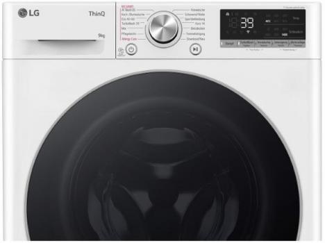 LG F4WR7091 9kg Frontlader Waschmaschine, 60 cm breit, 1400 U/Min, AquaStop, Steam Funktion, ThinQ (WLAN), Kindersicherung, AI DD, weiß