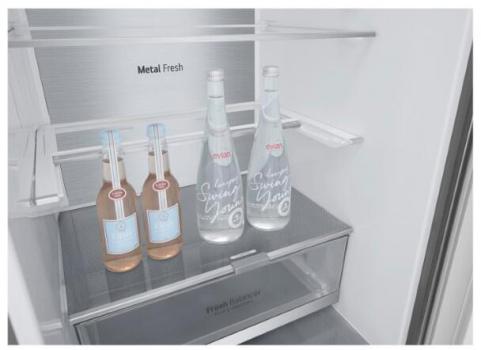 LG GBV7280BMB Stand Kühl-Gefrierkombination, 60 cm breit, 387 L, Total NoFrost, Express Cooling, Express Freeze, LED Beleuchtung, Metal Sorbet