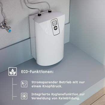 STIEBEL ELTRON SNE 5 t ECO + WSN 10 Kleinspeicher, mit Sensorarmatur, 2kW, stufenlos, antitropf, weiß (238823)