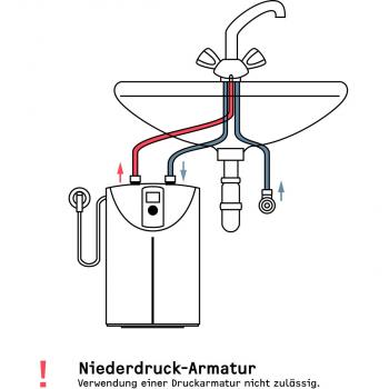 STIEBEL ELTRON SNE 5 t ECO + WSN 10 Kleinspeicher, mit Sensorarmatur, 2kW, stufenlos, antitropf, weiß (238823)