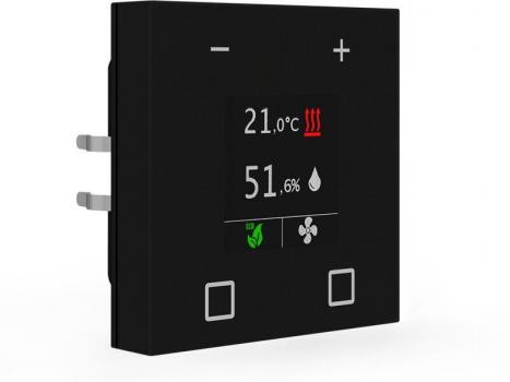 ARDEBO.de MDT KNX Raumtemperaturregler Smart 55, schwarz matt (SCN-RTR55S06.01)