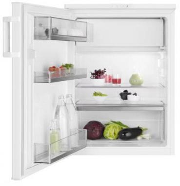 AEG RTB413D1AW Tisch-Kühlschrank mit Gefrierfach, 61 cm breit, 130 L, Obst- und Gemüseschublade, Eierablage, LED Beleuchtung, weiß