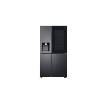 ARDEBO.de LG GSXV90MCDE Side-by-Side Kombination, 91cm breit, 635 L, NoFrost, Eis-, Crushed Ice- und Wasserspender, Craft Ice, Festwasseranschluss, Edelstahl schwarz matt