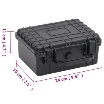 Flugkoffer Tragbar Schwarz 24x19x11 cm PP