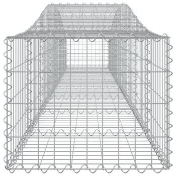 Gabionen mit Hochbogen 10 Stk. 400x50x40/60cm Verzinktes Eisen