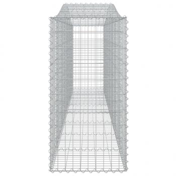 Gabionen mit Hochbogen 9 Stk. 400x50x100/120cm Verzinktes Eisen