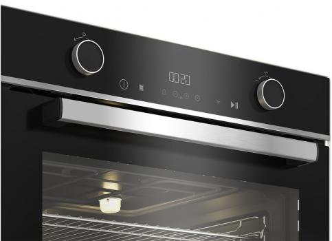 Beko BBVM13400XDS Einbaubackofen, 59,4 cm breit, 72 L, SteamShine, Soft-Close-Tür, Grillfunktion, Split Cook, schwarz