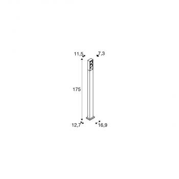 SLV ESKINA FRAME 175 Pole double Stehleuchte, anthrazit, 27W, CCT switch 3000/4000K (1005440)