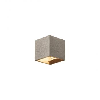 ARDEBO.de SLV SOLID CUBE Wandleuchte, QT14, schwarzer Sandstein, max. 25W (1000911)