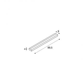 SLV SEDO 21 Wandleuchte, LED, 3000K, eckig, weiß, Glas satiniert, 30 W (151791)