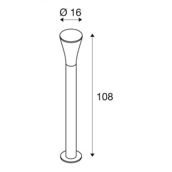 SLV ALPA CONE 100 Outdoor Standleuchte TC-(D,H,T,Q)SE IP55, Ø/H 7,3/108 cm, max. 24W, anthrazit (228925)