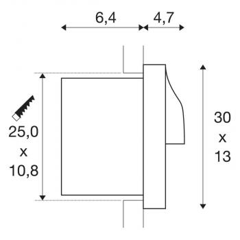 SLV ADI, Outdoor Wandeinbauleuchte, LED, 3000K, IP55, 15,4W, anthrazit (233635)