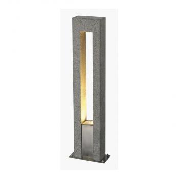 ARDEBO.de SLV Arrock Arc QPAR51 Outdoor Standleuchte, IP44, salt & pepper, max. 35W, Granit, grau (231420)