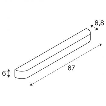 SLV Arlina 60, Indoor LED Wandaufbauleuchte 3000K, aluminium (1002239)