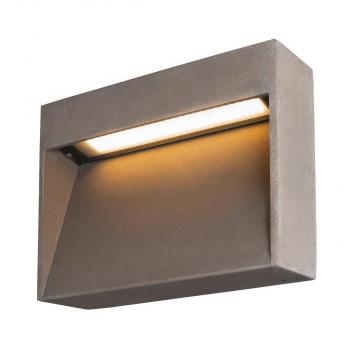 SLV CONCRETO M Wandaufbauleuchte, 8.5W, 350lm, 3000K, IP65, grau (1006404)